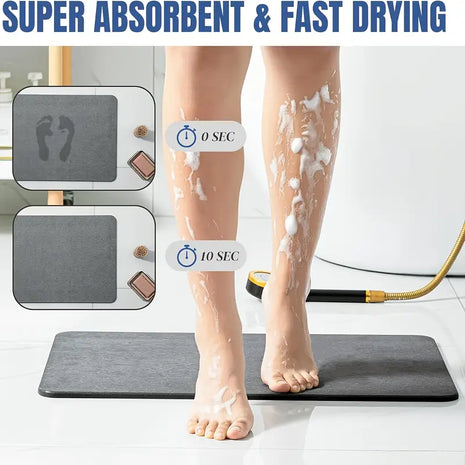 Diatomaceous Earth Absorbent Bath Mat