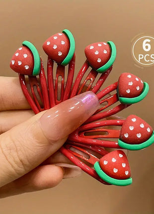 6pcs Watermelon Hair Clips