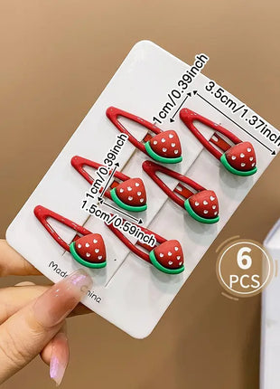 6pcs Watermelon Hair Clips