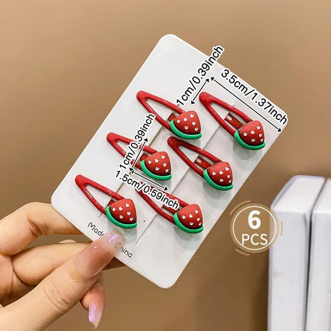 6pcs Watermelon Hair Clips