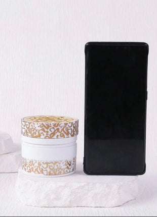 Minuature Oud Burner - Round Abstract Calligraphy