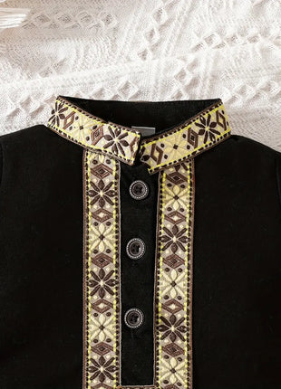 Embrioded Baby Rompers