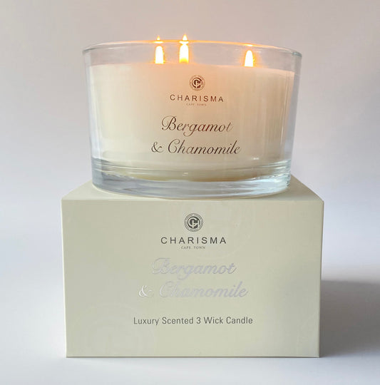 Charisma Bergamot and Chamomile 3 Wick Scented Candle