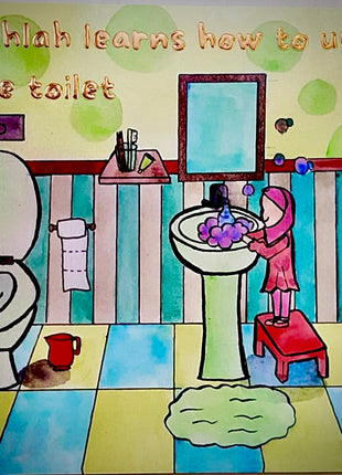 Sahlah Learns How To Use The Toilet