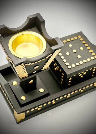 Bakhoor Burner with Tray and Bakhoor Holder