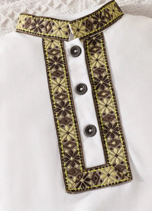 Embrioded Baby Rompers