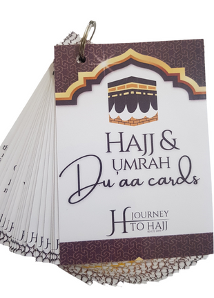 Hajj and Umrah Duaa Cards Laminated with Lanyard