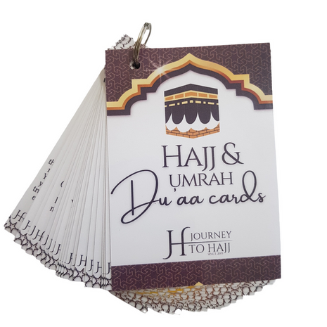 Hajj and Umrah Duaa Cards Laminated with Lanyard