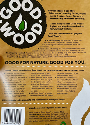 Eco Logs Firewood 20KGS