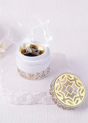 Minuature Oud Burner - Round Abstract Calligraphy