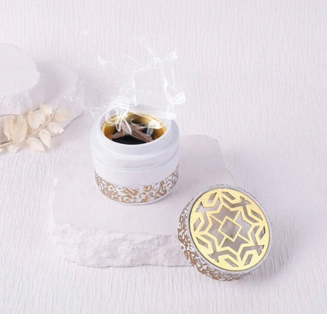 Minuature Oud Burner - Round Abstract Calligraphy