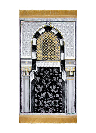 MUSALLAH 4124 IMAM GREY - MADINA MADE 8MM 70X110 BLACK