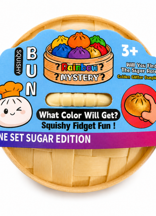 Rainbow Mystery Dumpling Squishy Toy – Squeeze Bun