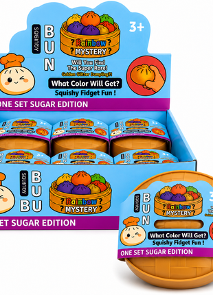 Rainbow Mystery Dumpling Squishy Toy – Squeeze Bun