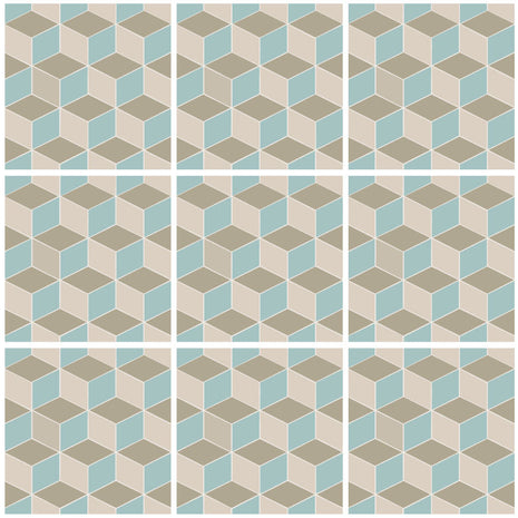 Geometric Blocks - Vinyl wall tiles