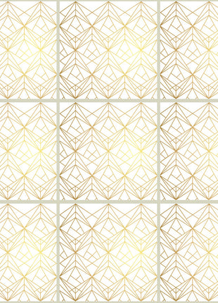 Geometric Gold - Vinyl wall tiles