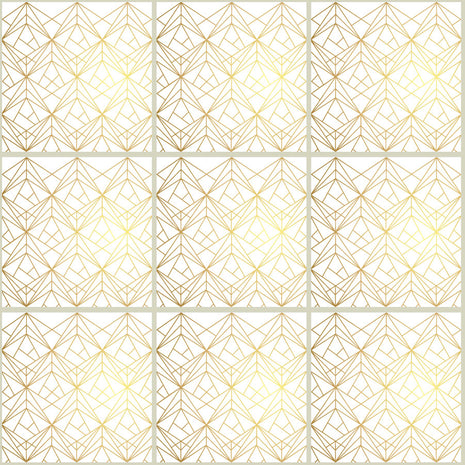 Geometric Gold - Vinyl wall tiles