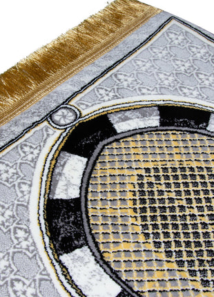 MUSALLAH 4124 IMAM GREY - MADINA MADE 8MM 70X110 BLACK