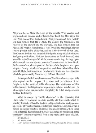 The Clarification of Noble Character