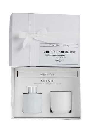 Luxurious Oud Candle & Reed Diffuser Set