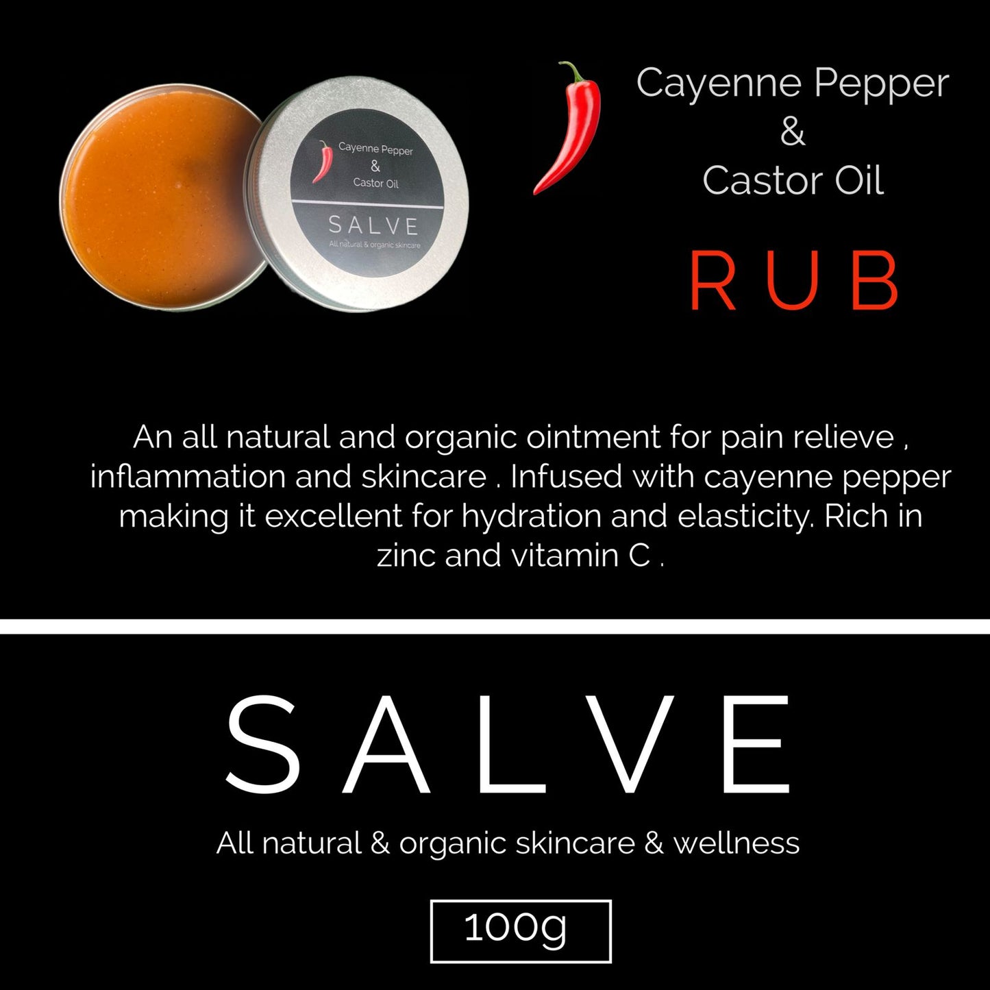Salve Cayenne Pepper & Castor oil