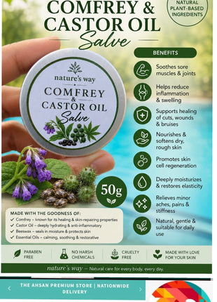 Comfrey and Castor Oil Salve