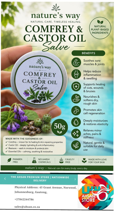 Comfrey and Castor Oil Salve