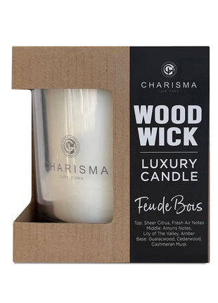 Charisma Wood Wick Luxury Candle, Feu de Bois – 370g