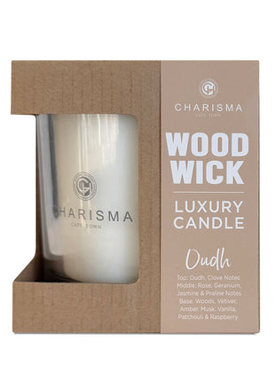Charisma Wood Wick Luxury Candle, Oudh – 370g
