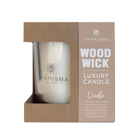 Charisma Wood Wick Luxury Candle, Oudh – 370g
