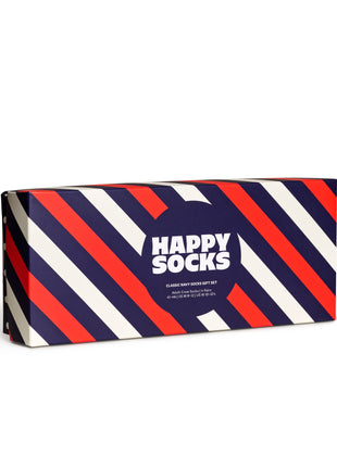 HAPPY SOCKS 4-Pack Classic Navy Socks Gift Set (36-40)