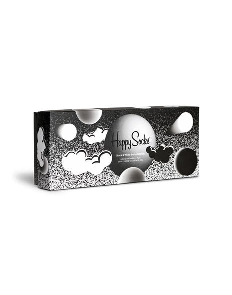 HAPPY SOCKS 4-Pack Black & White Socks Gift Set