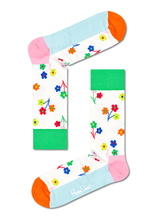 HAPPY SOCKS 3-Pack Flower Socks Gift Set