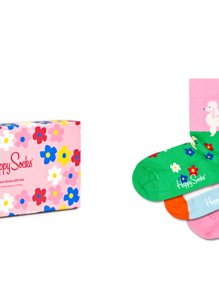 HAPPY SOCKS 3-Pack Flower Socks Gift Set