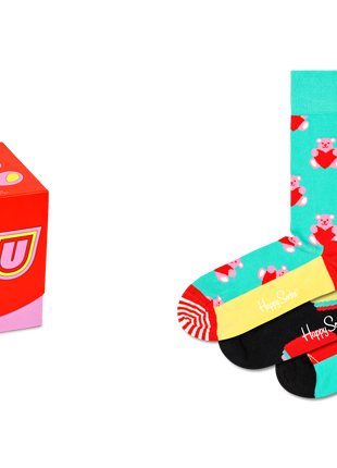 HAPPY SOCKS 3 PACK I LOVE YOU SOCKS GIFT SET