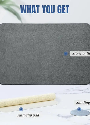 Diatomaceous Earth Absorbent Bath Mat