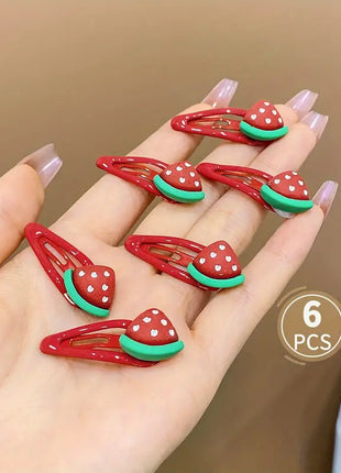 6pcs Watermelon Hair Clips