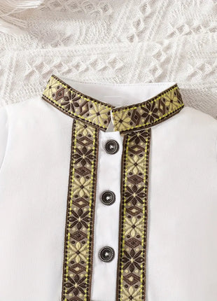 Embrioded Baby Rompers