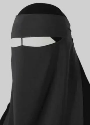 Black Niqab with Nose String