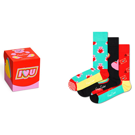HAPPY SOCKS 3 PACK I LOVE YOU SOCKS GIFT SET
