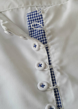 White and Blue Houndstooth