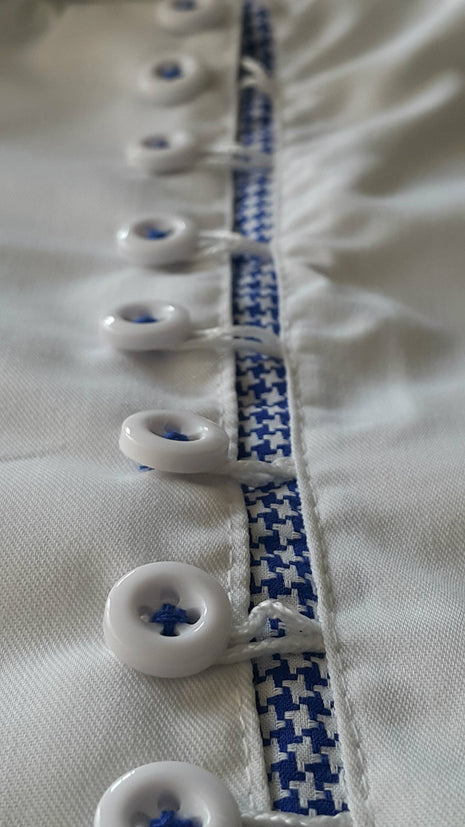 White and Blue Houndstooth