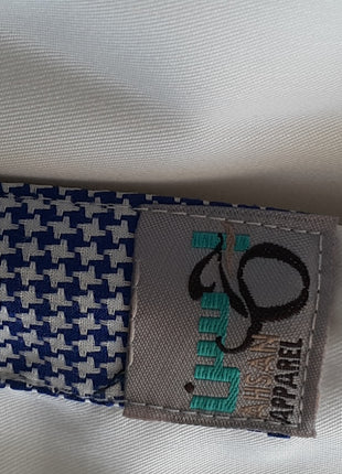 White and Blue Houndstooth