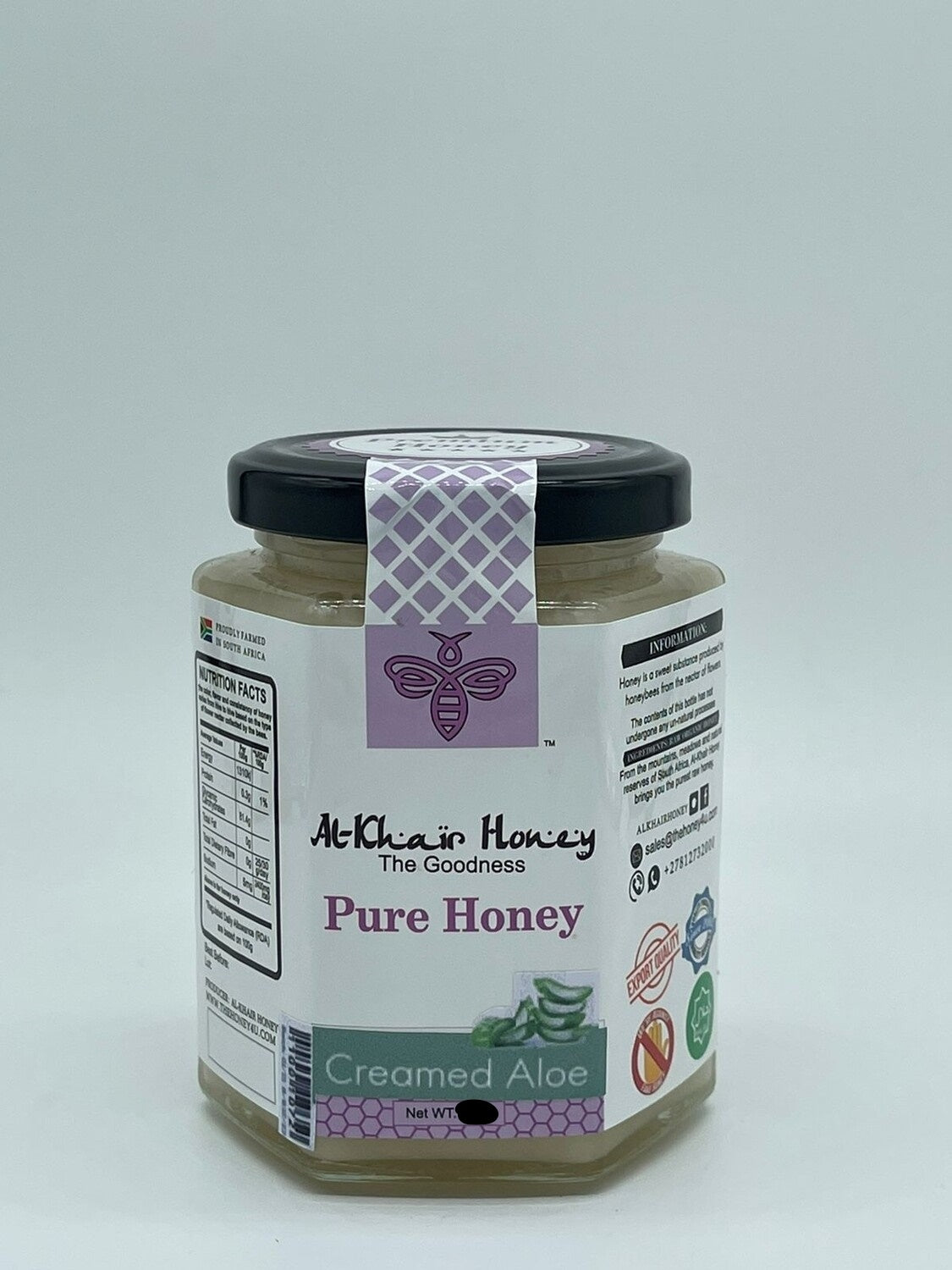 Al Khair Honey - Creamed Aloe 500g Glass Jar