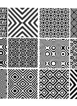 African Mix - Black vinyl wall tiles