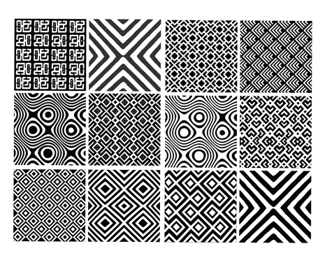 African Mix - Black vinyl wall tiles