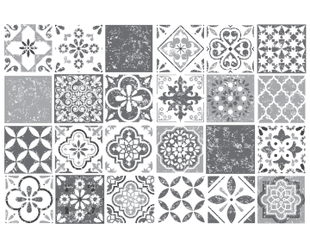 Mediterranean Grey - vinyl wall tiles