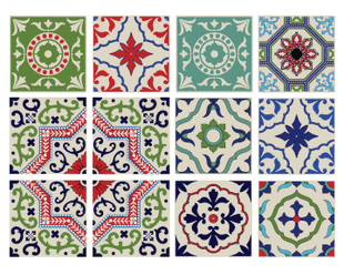 Moroccan - Colour vinyl wall tiles
