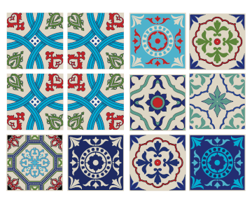 Moroccan - Colour vinyl wall tiles