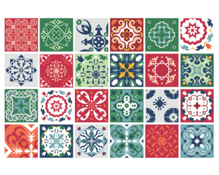Talavera - vinyl wall tiles